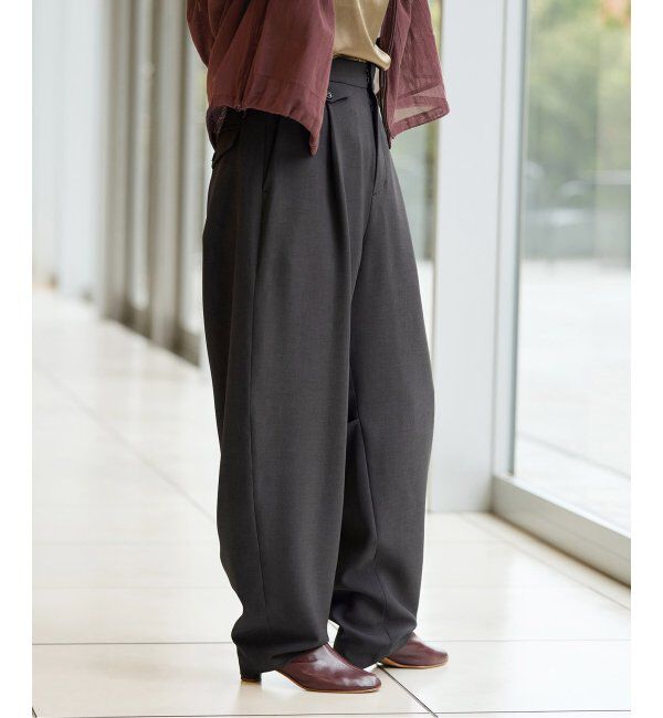 IENA LA BOUCLE「IENA LA BOUCLE カーブボリュームパンツ」|スラックス|