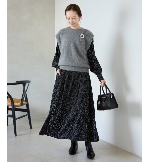 SLOBE IENA「《追加2》ドットシャーリングワンピース」|ワンピース|