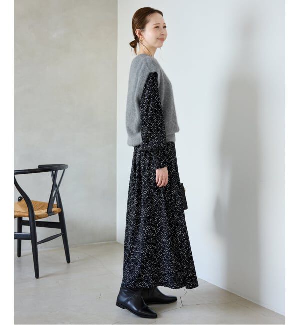 SLOBE IENA「《追加2》ドットシャーリングワンピース」|ワンピース|
