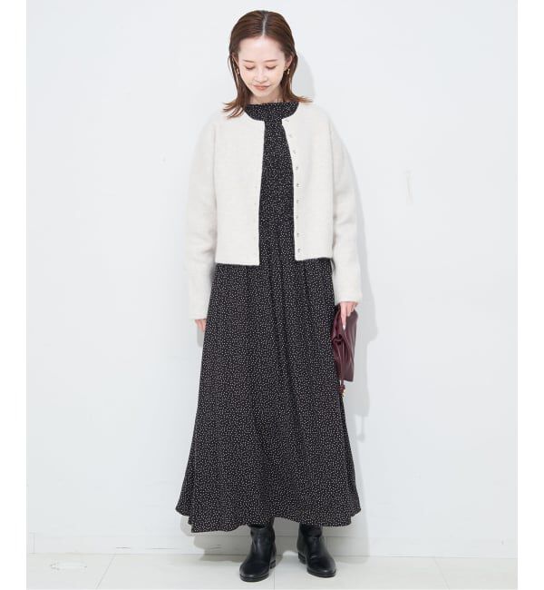 SLOBE IENA「《追加2》ドットシャーリングワンピース」|ワンピース|