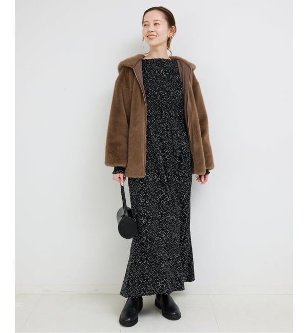 SLOBE IENA「《追加2》ドットシャーリングワンピース」|ワンピース|