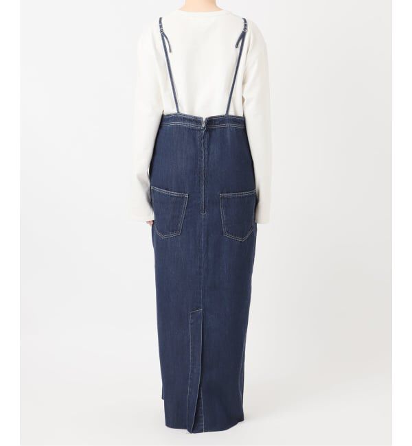 SLOBE IENA「LEDENIM ナローフレアデニムジャンパースカート」|ワンピース|