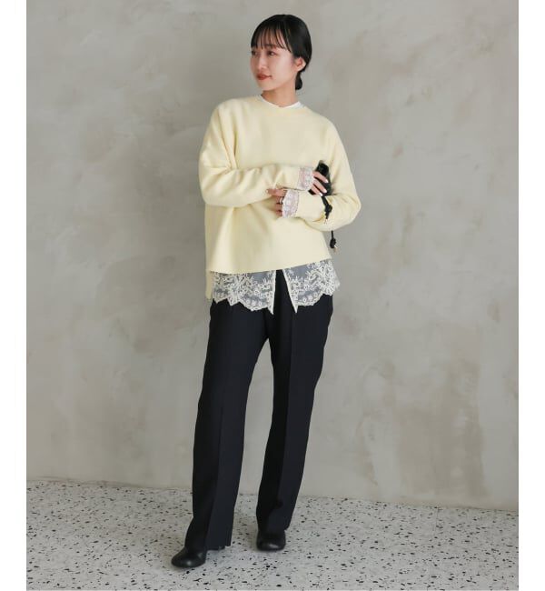 SLOBE IENA「《セットアップ対応可/追加2》コットンダブルフェイスプルオーバー」|ニット・セーター|