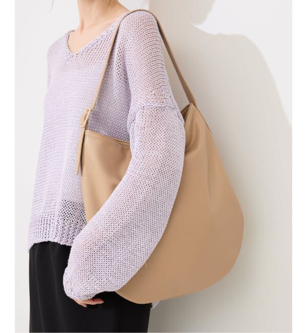 SLOBE IENA「《予約》SLOBE ラウンドトートバッグ」|トートバッグ|ベージュ
