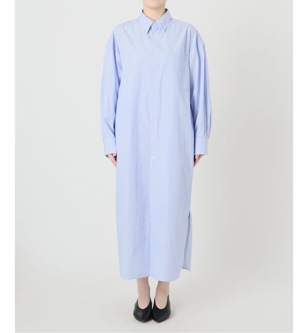 SLOBE IENA「《予約》ファインブロードEXロングシャツワンピース」|ワンピース|