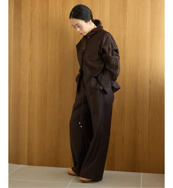 IENA LA BOUCLE「IENA LA BOUCLE コットンサテンシャツ」|シャツ・ブラウス|