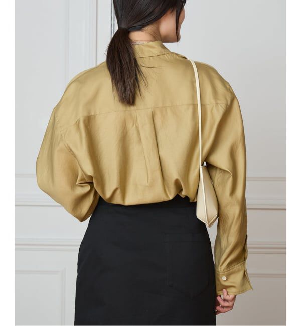 IENA LA BOUCLE「IENA LA BOUCLE コットンサテンシャツ」|シャツ・ブラウス|