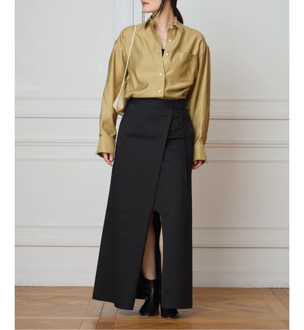 IENA LA BOUCLE「IENA LA BOUCLE コットンサテンシャツ」|シャツ・ブラウス|