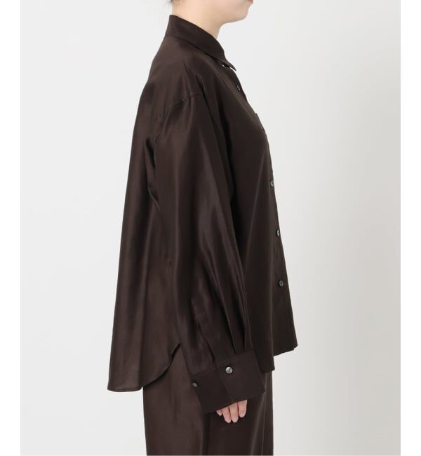 IENA LA BOUCLE「IENA LA BOUCLE コットンサテンシャツ」|シャツ・ブラウス|