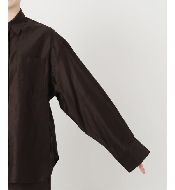IENA LA BOUCLE「IENA LA BOUCLE コットンサテンシャツ」|シャツ・ブラウス|