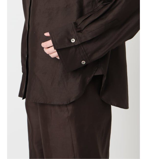 IENA LA BOUCLE「IENA LA BOUCLE コットンサテンシャツ」|シャツ・ブラウス|