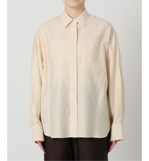 IENA LA BOUCLE「IENA LA BOUCLE コットンサテンシャツ」|シャツ・ブラウス|