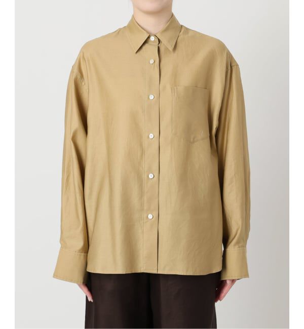 IENA LA BOUCLE「IENA LA BOUCLE コットンサテンシャツ」|シャツ・ブラウス|