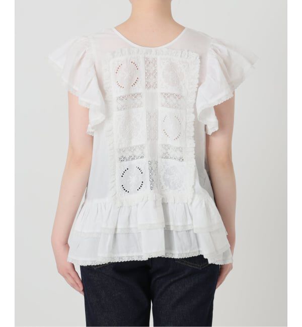 SLOBE IENA「《予約》crinkle crinkle crinkle SLOBE別注 front tapestry 2way blouse」|シャツ・ブラウス|