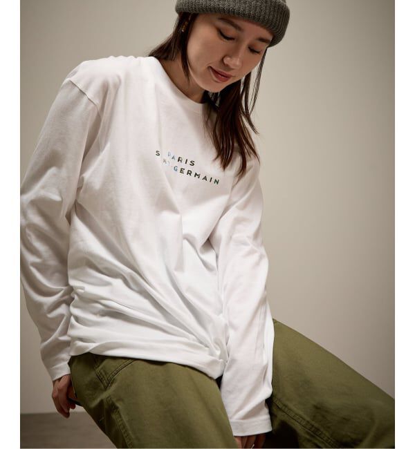 Paris Saint-Germain「【Paris Saint-Germain / パリ・サン＝ジェルマン】 JP BACK EMBLEM L/S」|Tシャツ・カットソー|ホワイト