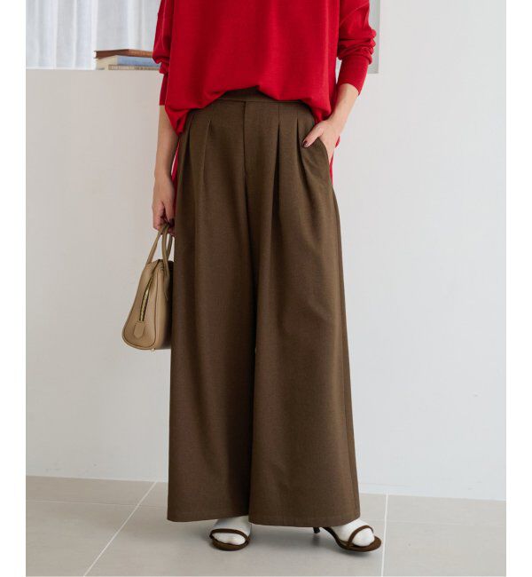 JOURNAL STANDARD relume「《追加5》ウォッシャブルサージストレッチタックワイドパンツ」|スラックス|