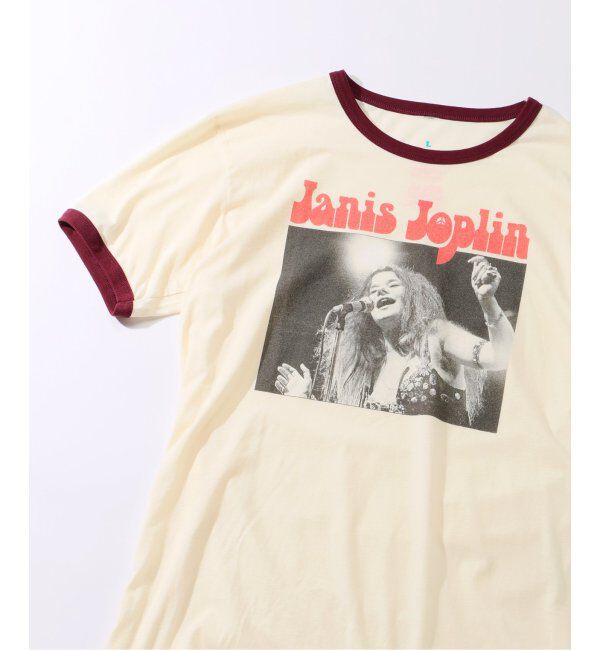 JOURNAL STANDARD relume「BLUESCENTRIC 別注 リンガーT  &rdquo;PEACE JANIS JOPLIN &rdquo;」|Tシャツ・カットソー|ホワイト A