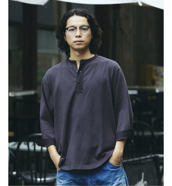 JOURNAL STANDARD relume「ガーメントダイ スリーピング ヘンリーネック Tシャツ」|Tシャツ・カットソー|