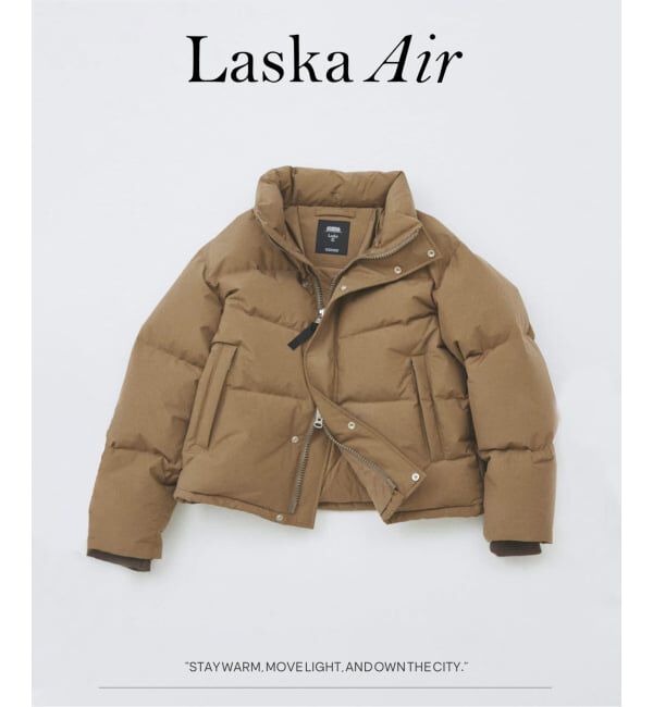 JOURNAL STANDARD「LASKA air / ラスカ エアー ショート スタンド グース ダウン」|ダウン|ベージュ