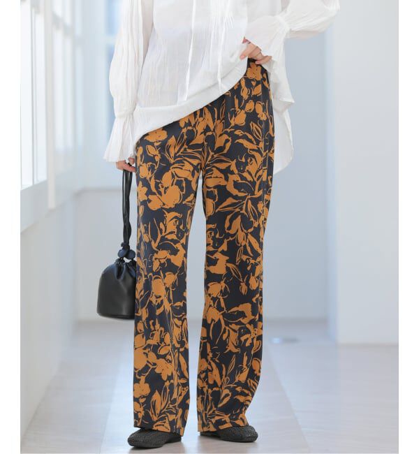 JOURNAL STANDARD relume「［26SS新作］バイカラーリーフプリントパンツ」|その他|ブラウン B