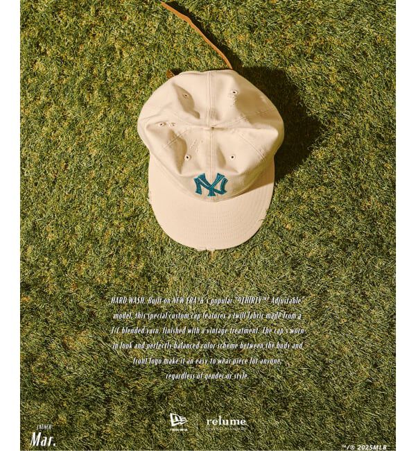 JOURNAL STANDARD relume「NEW ERA / ニューエラ 別注 9THIRTY(TM) ハードウォッシュ Yankees」|キャップ・キャスケット|ナチュラル