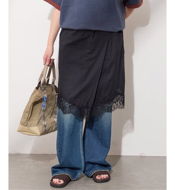 JOURNAL STANDARD「《予約》ボイルアイラッシュレーススカート」|スカート|ブラック