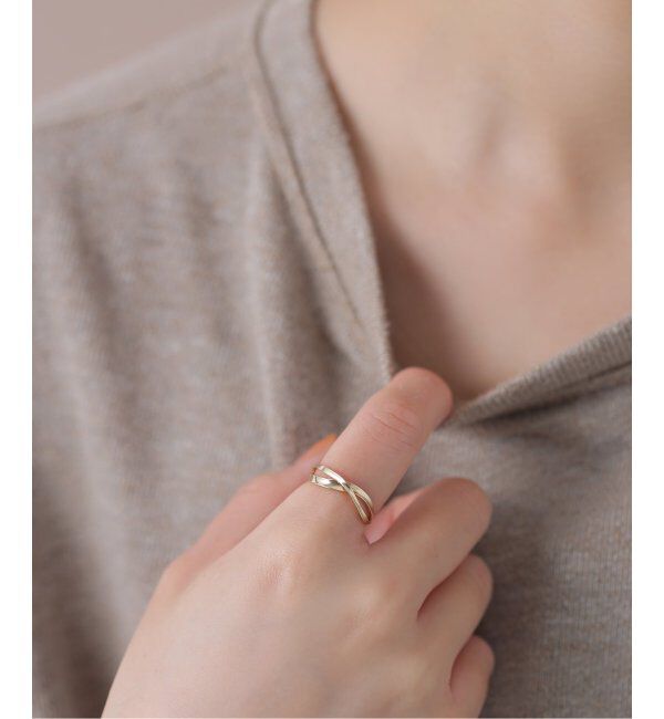 Lilas by Spick&Span「2ラインツイストモチーフリング K10」|リング|ゴールド