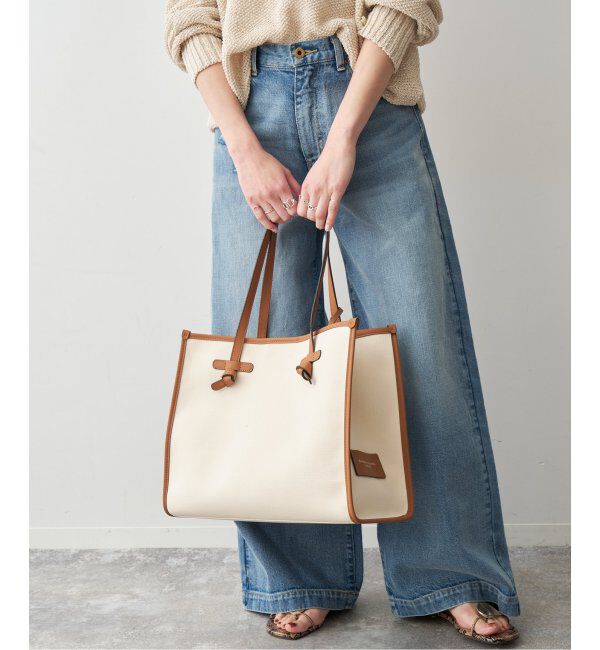 Spick and Span「GIANNI CHIARINI / ジャンニ キアリーニ MARCELLA  BS6850 COMM CNV-SE25」|トートバッグ|ベージュ