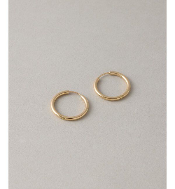 Lilas by Spick&Span「ハーフオープンフープピアスM K18(両耳)」|ピアス|