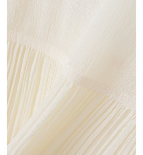 NOBLE「ファジーシフォンプリーツボリュームブラウス」|シャツ・ブラウス|