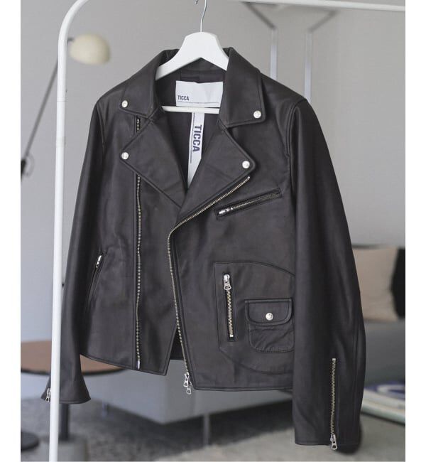 Spick and Span「TICCA / ティッカ ダブルライダースジャケット」|ライダースジャケット|ブラック