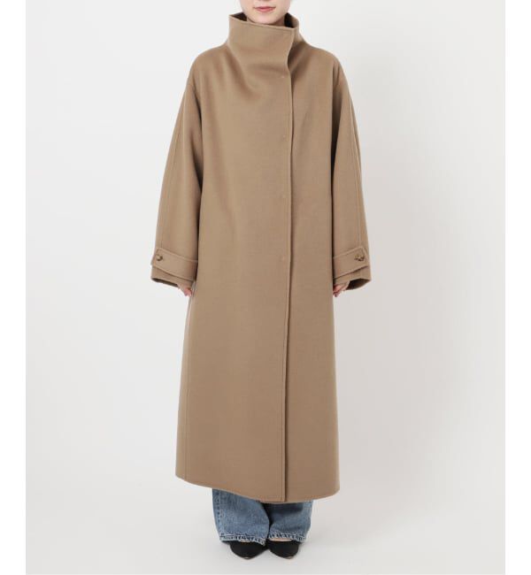 Spick and Span「《WEB限定 / 追加2》ビーバーニュアンスカラーオーバーコート」|ノーカラーコート|