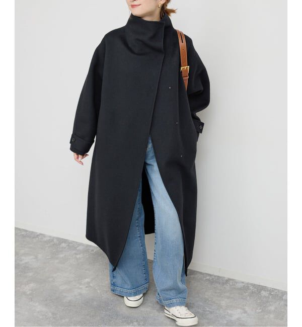 Spick and Span「《WEB限定 / 追加2》ビーバーニュアンスカラーオーバーコート」|ノーカラーコート|