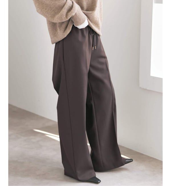 Spick and Span「《新色有り / 追加》P/Wイージースラックスパンツ」|スラックス|ブラウン