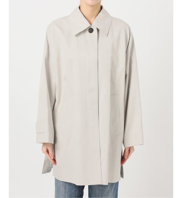 Spick and Span「T/Cギャバステンカラーハーフコート」|ステンカラーコート|