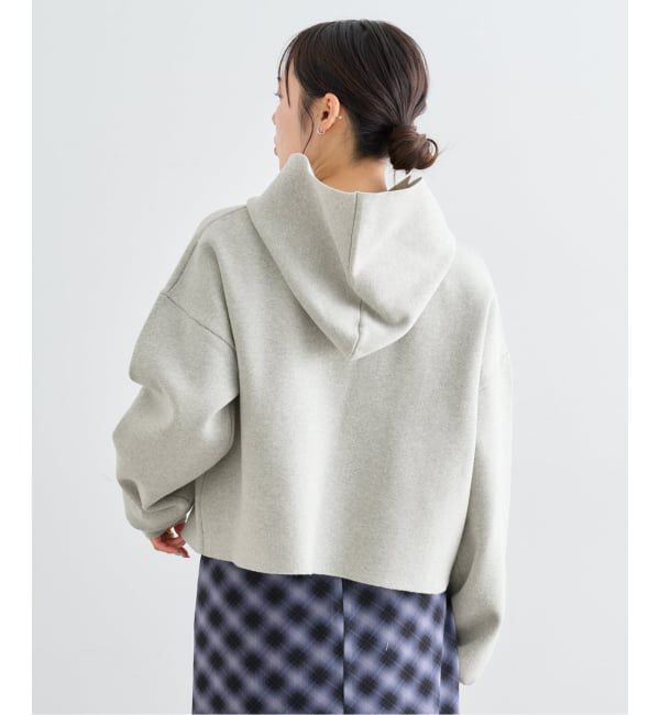 U by SPICK&SPAN「スウェットライクニットフーディー」|ニット・セーター|