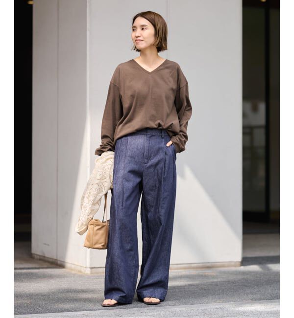 FRAMeWORK「コットンVネックTee」|Tシャツ・カットソー|