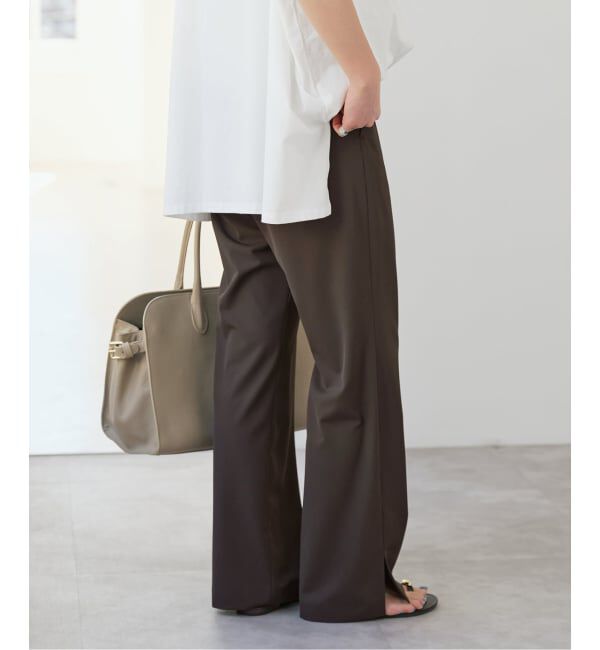 Spick and Span「《予約》ストレッチサイドスリットパンツ」|スラックス|