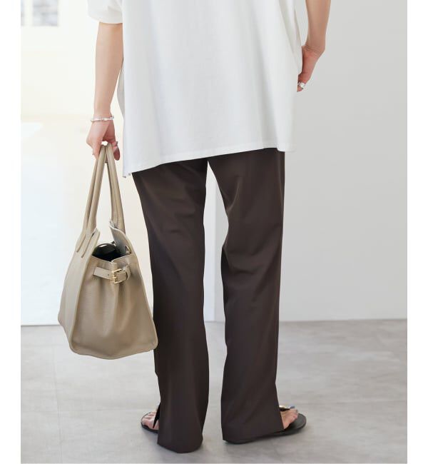 Spick and Span「《予約》ストレッチサイドスリットパンツ」|スラックス|
