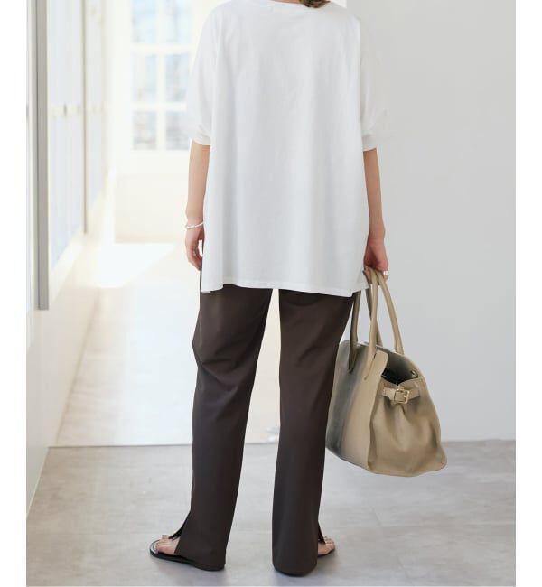 Spick and Span「《予約》ストレッチサイドスリットパンツ」|スラックス|
