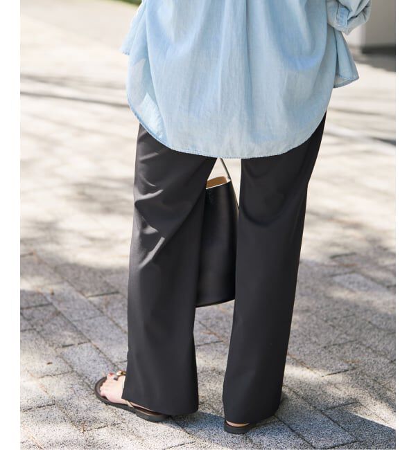 Spick and Span「《予約》ストレッチサイドスリットパンツ」|スラックス|