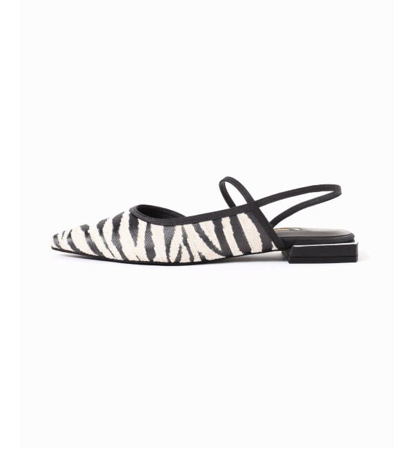 GRISE「GRISEポインテッドコンビストラップスリングバック」|その他|