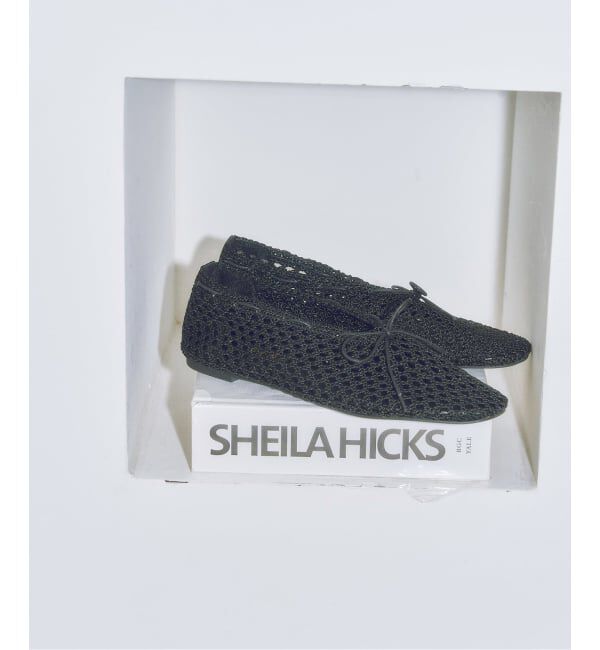 GRISE「《予約》GRISE CORD MESHバレリーナ」|バレエシューズ|ブラック