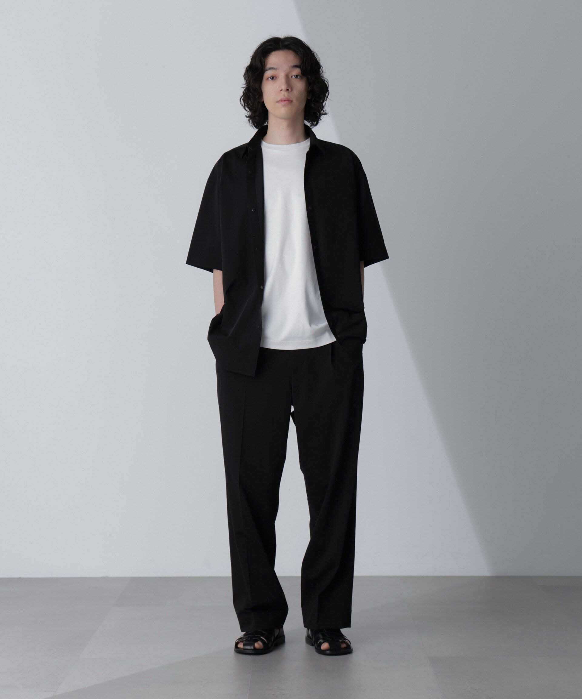 nano･universe「「AIR PASSAGE」テーパードイージーパンツ（セットアップ可）」|チノ|