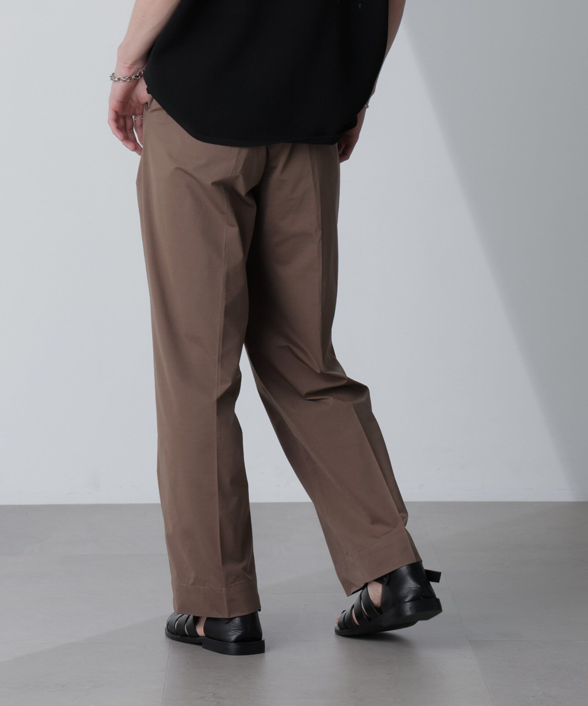 nano･universe「「AIR PASSAGE」テーパードイージーパンツ（セットアップ可）」|チノ|