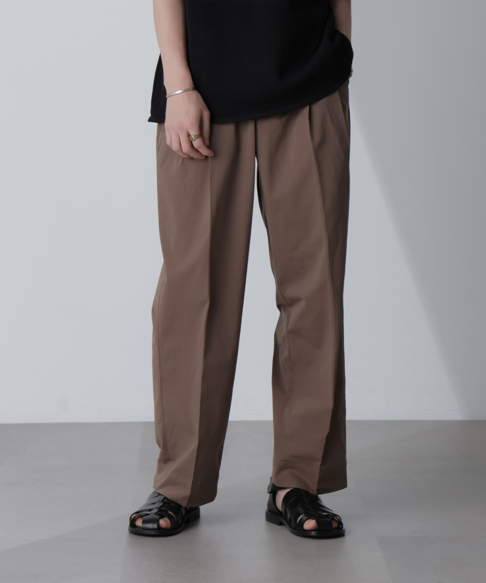 nano･universe「「AIR PASSAGE」テーパードイージーパンツ（セットアップ可）」|チノ|