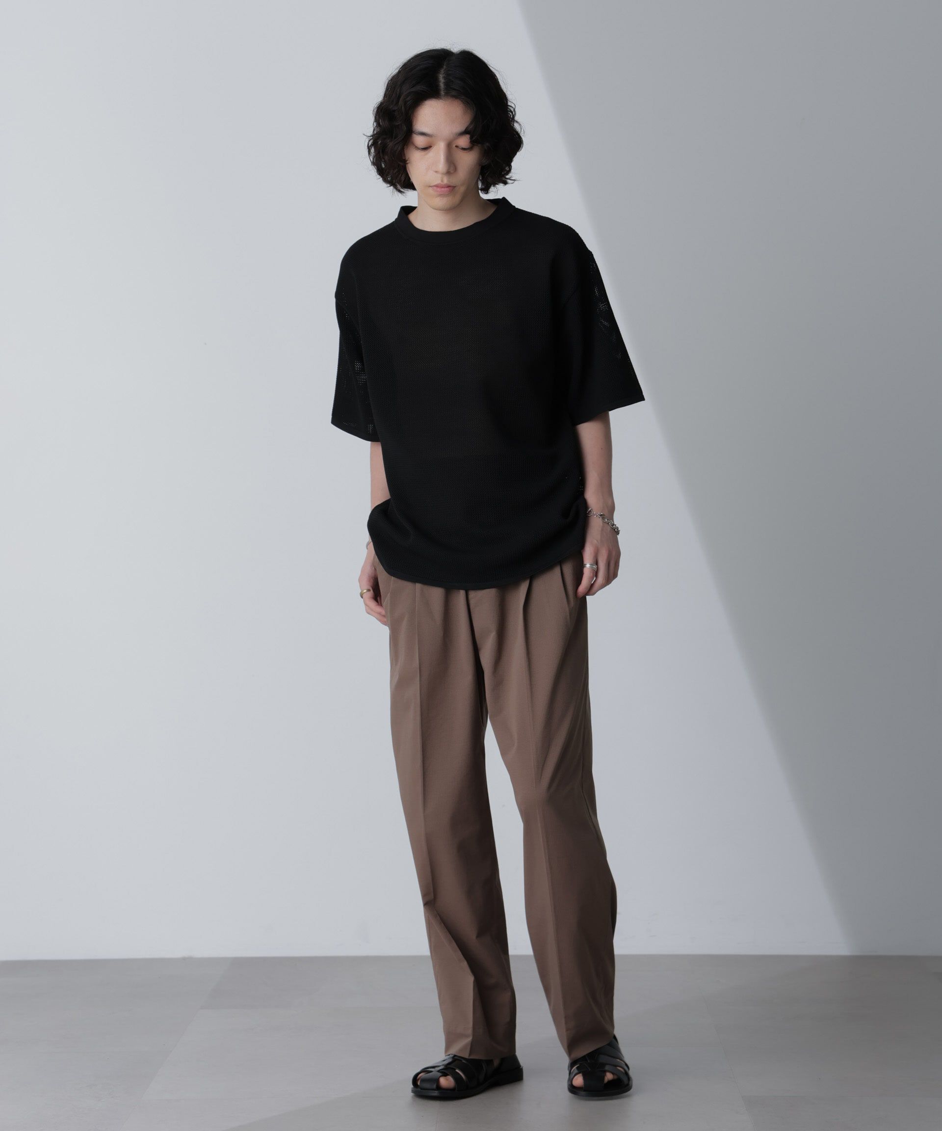 nano･universe「「AIR PASSAGE」テーパードイージーパンツ（セットアップ可）」|チノ|