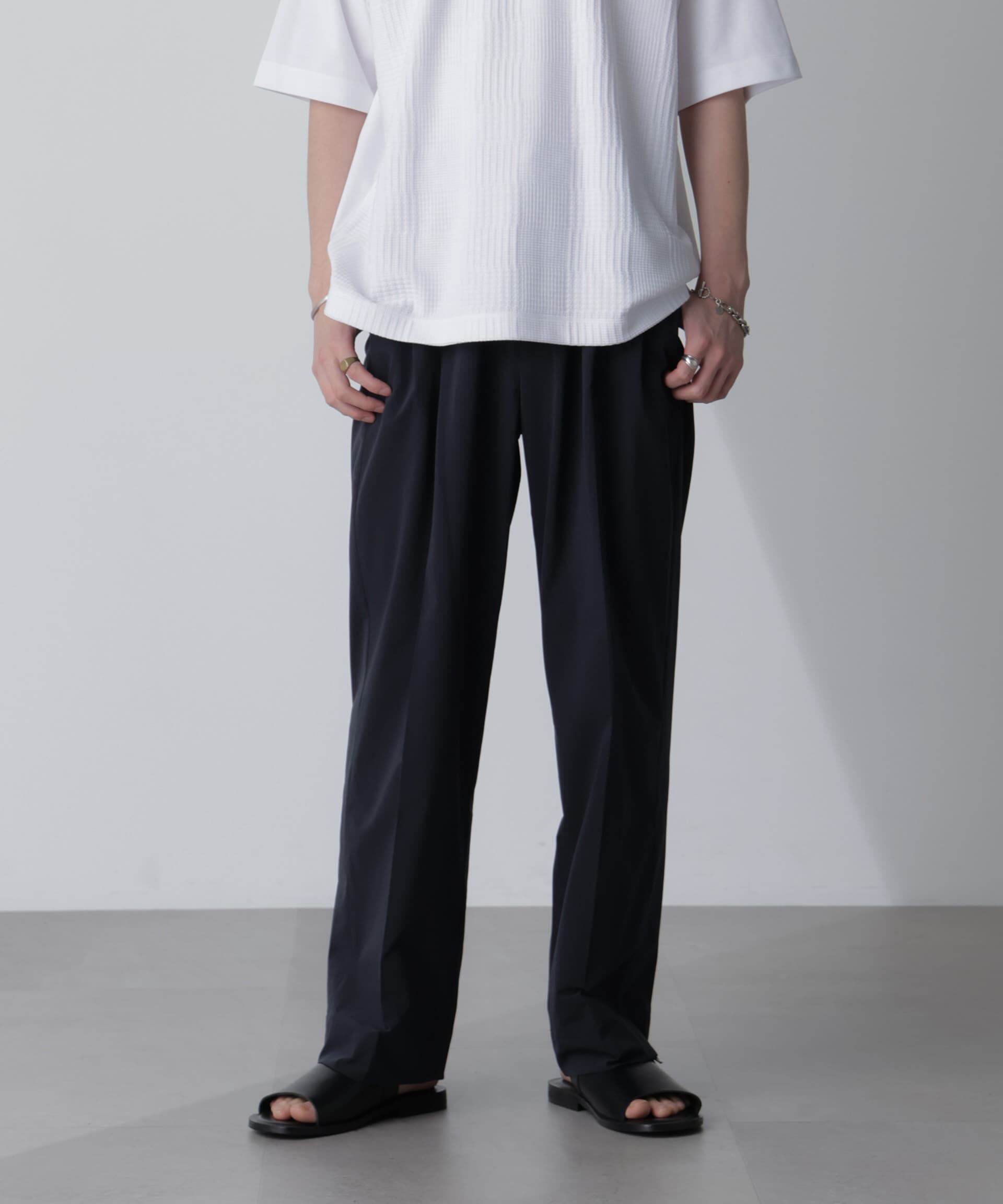 nano･universe「「AIR PASSAGE」テーパードイージーパンツ（セットアップ可）」|チノ|