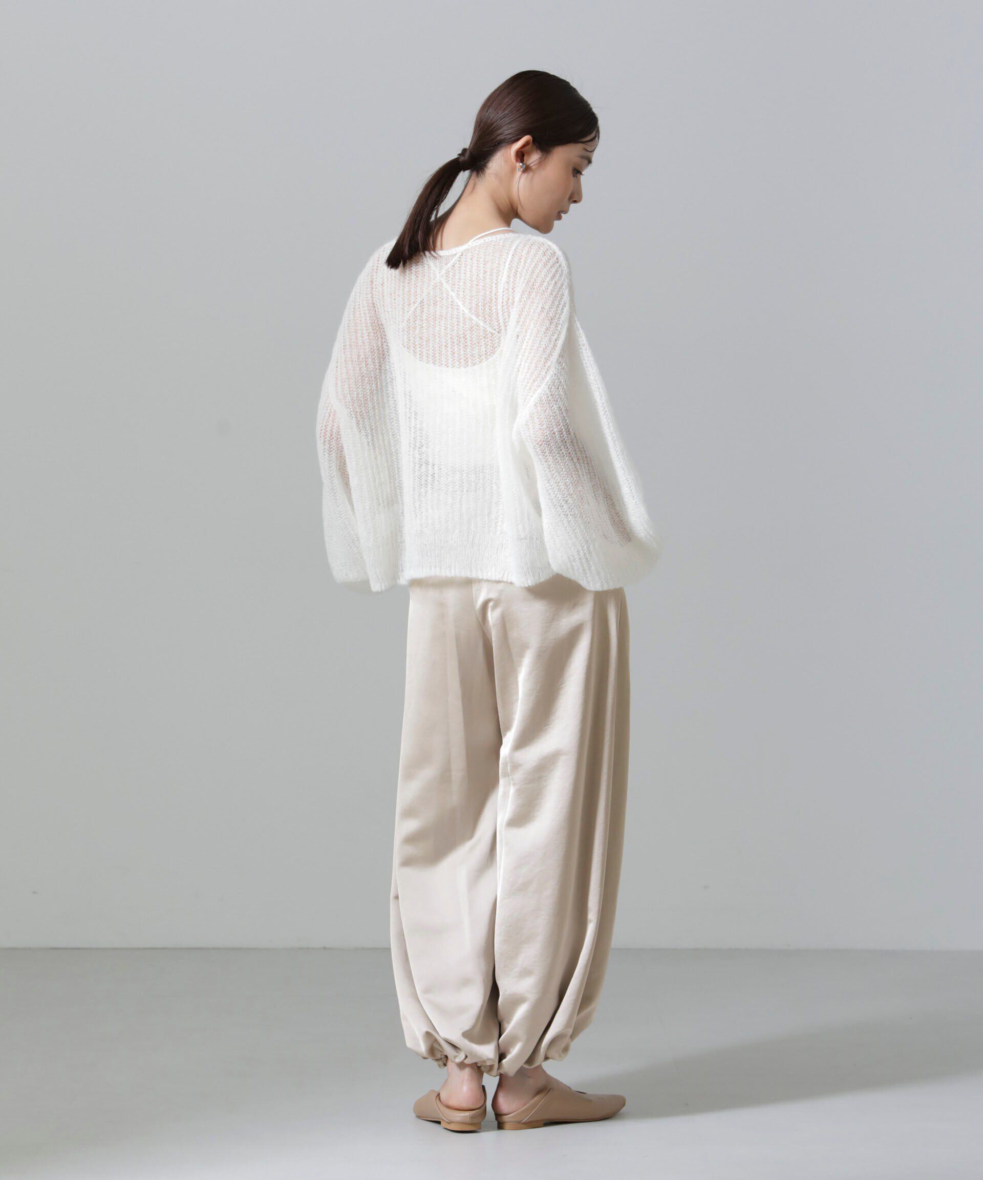 nano･universe「2WAYサテンワイドパンツ」|チノ|