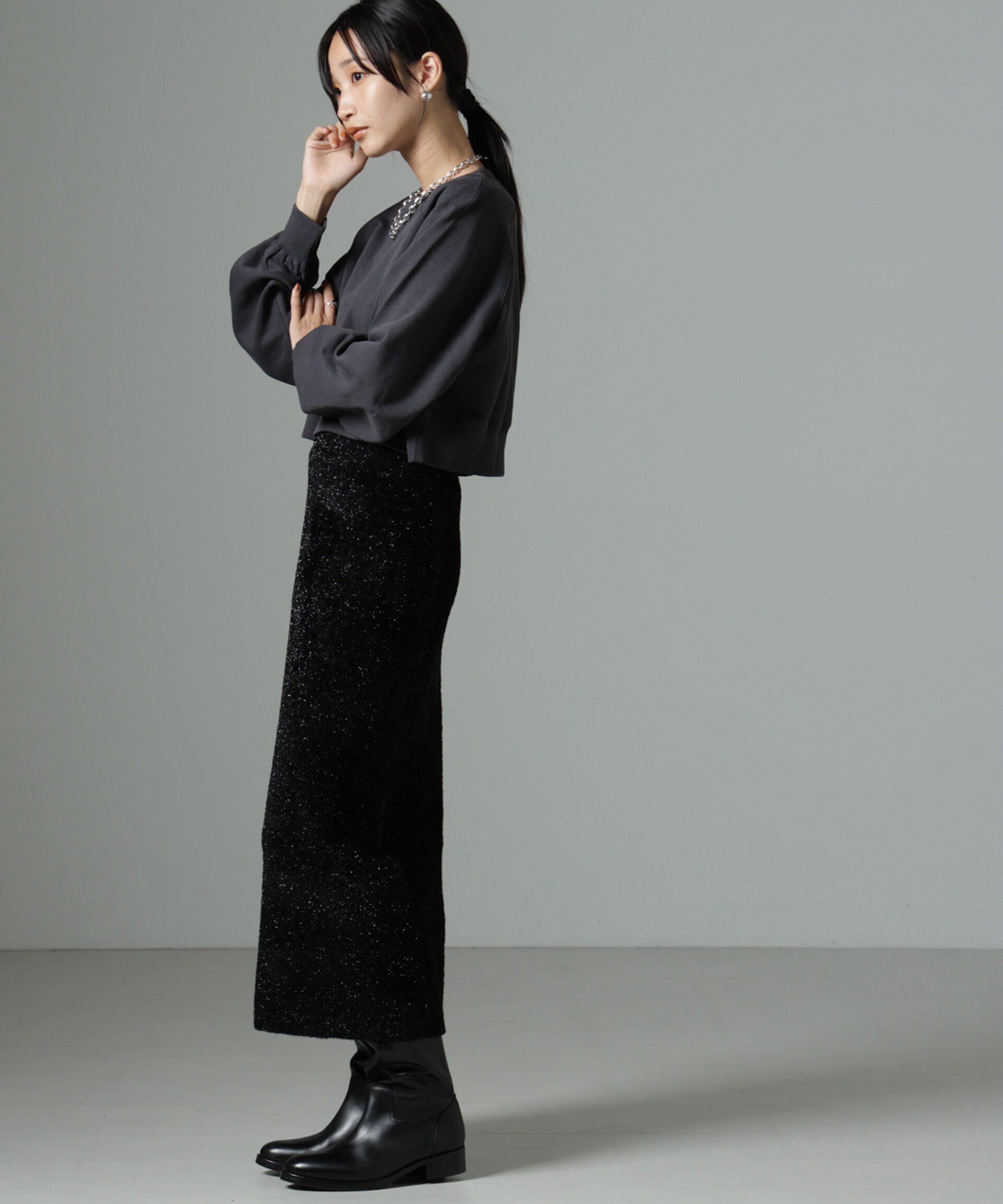 nano･universe「ショートスウェットプルオーバー」|Tシャツ・カットソー|